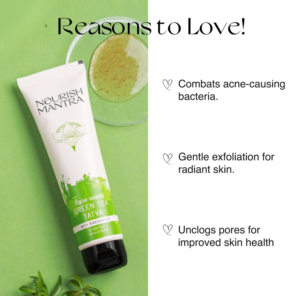 Nourish Mantra Green Tea Face Wash - 100 ml