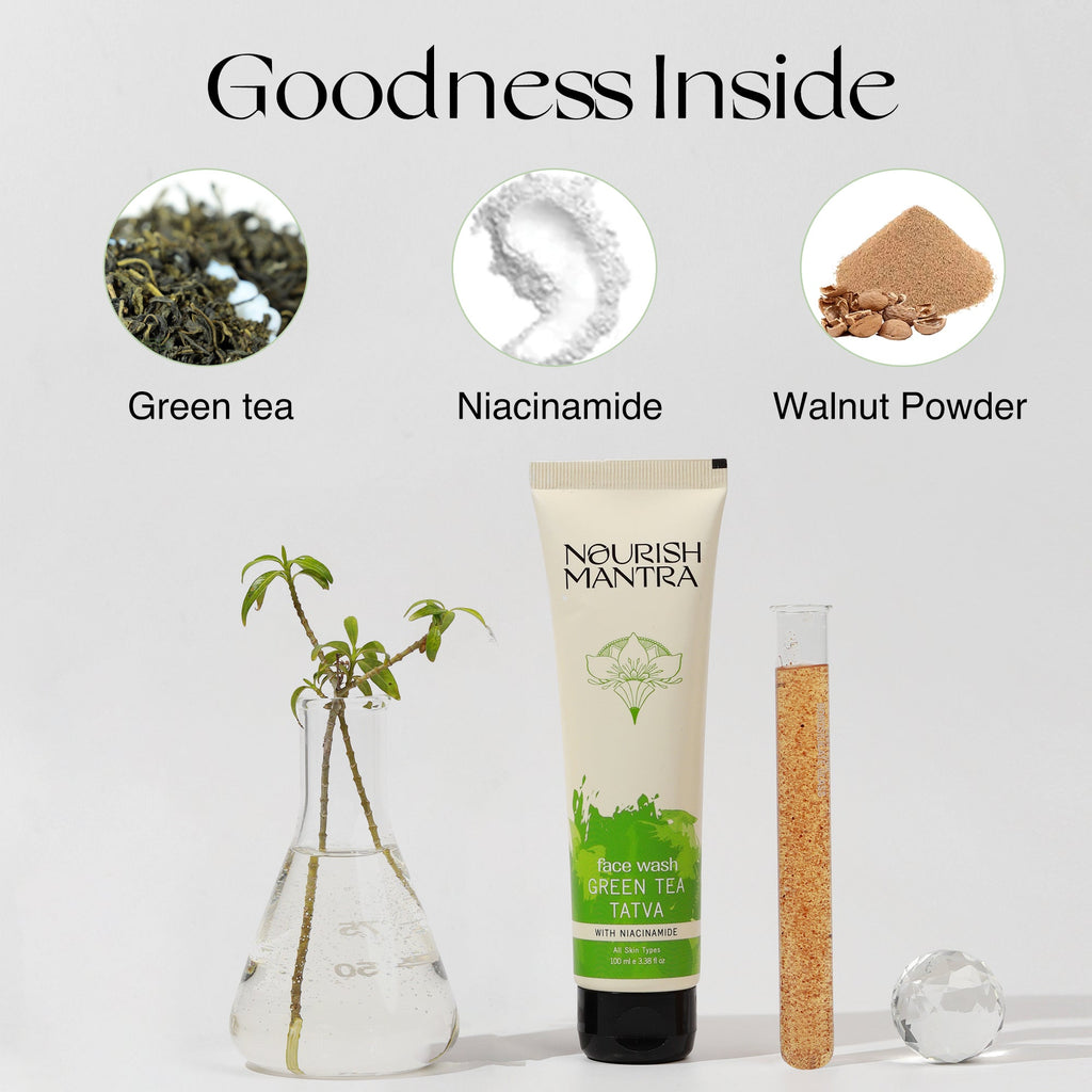 Nourish Mantra Green Tea Face Wash - 100 ml
