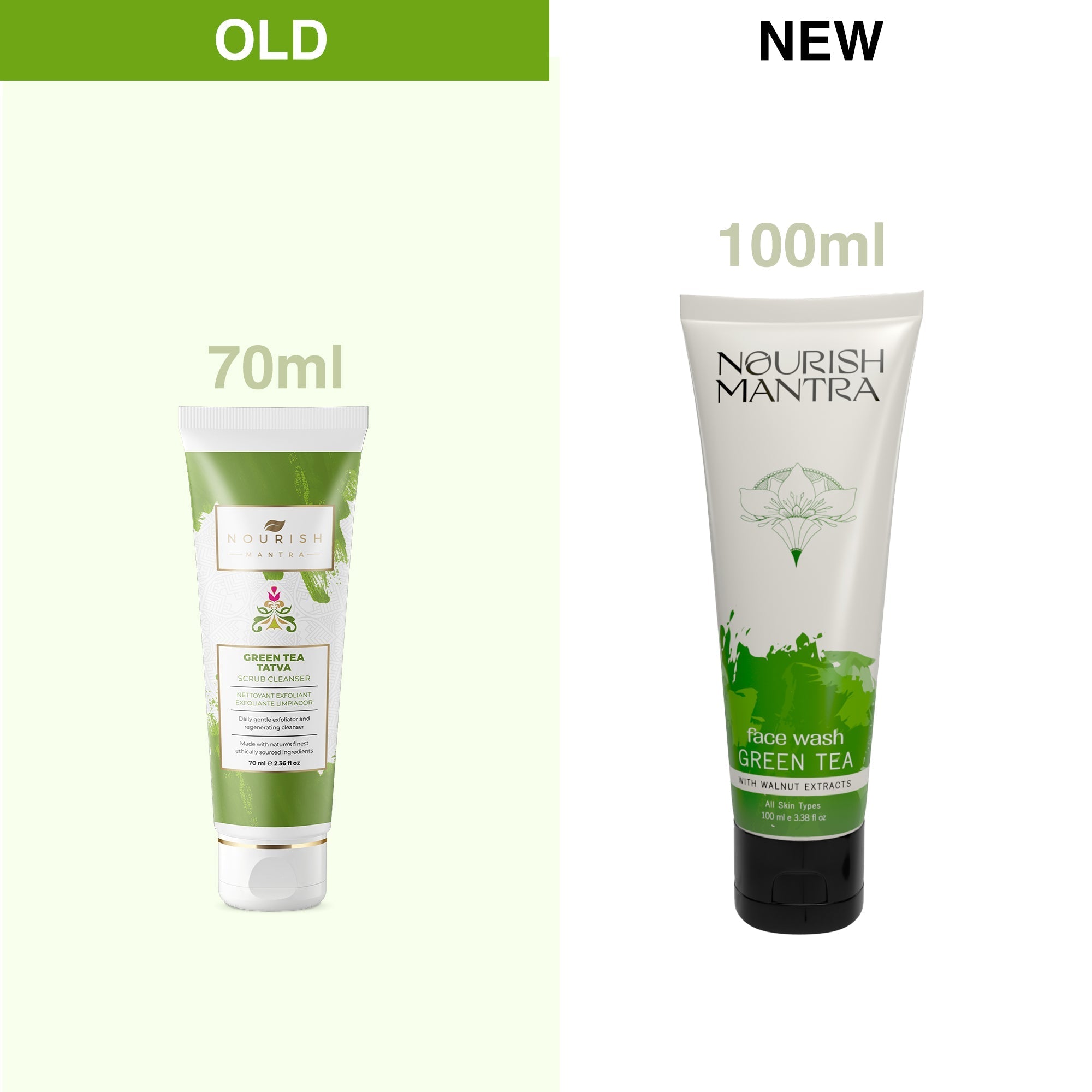 Nourish Mantra Green Tea Face Wash - 100 ml