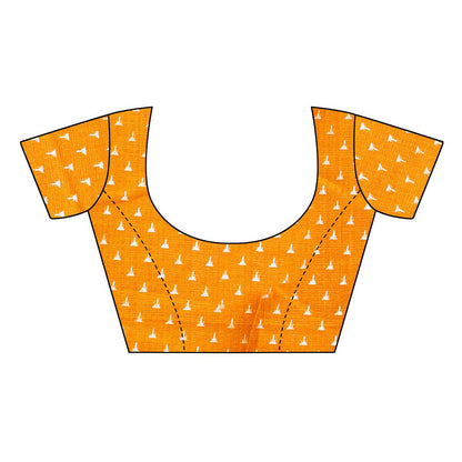 Vamika Mustard Kalamkari With Jhalar Khadi Silk Saree