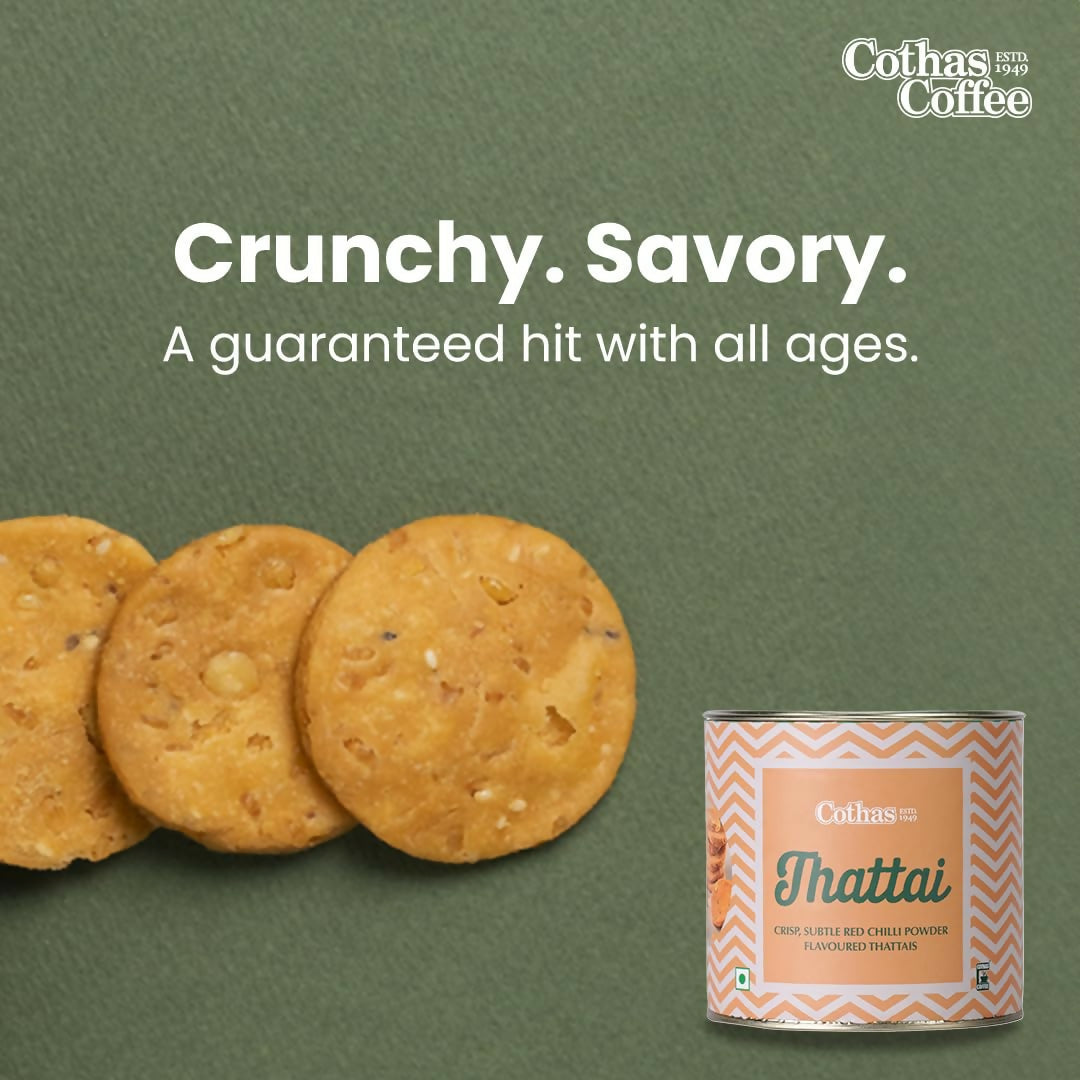 Cothas Thattai | Crispy Rice Flour Snack with Black Gram