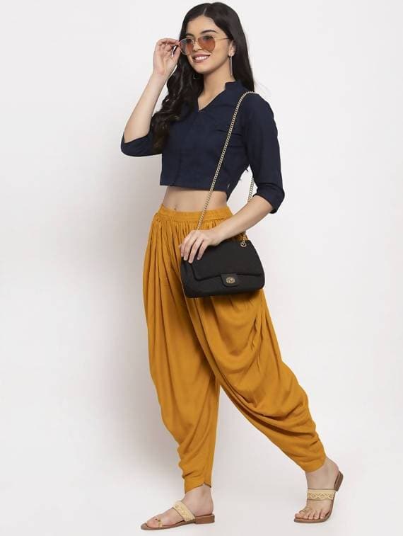 Cheera Women’s Mustard Dhoti Pant CH09D
