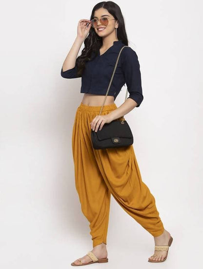 Cheera Women’s Mustard Dhoti Pant CH09D