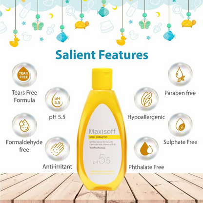 Maxisoft Baby Shampoo Pure & Gentle Tears Free Formula pH 5.5