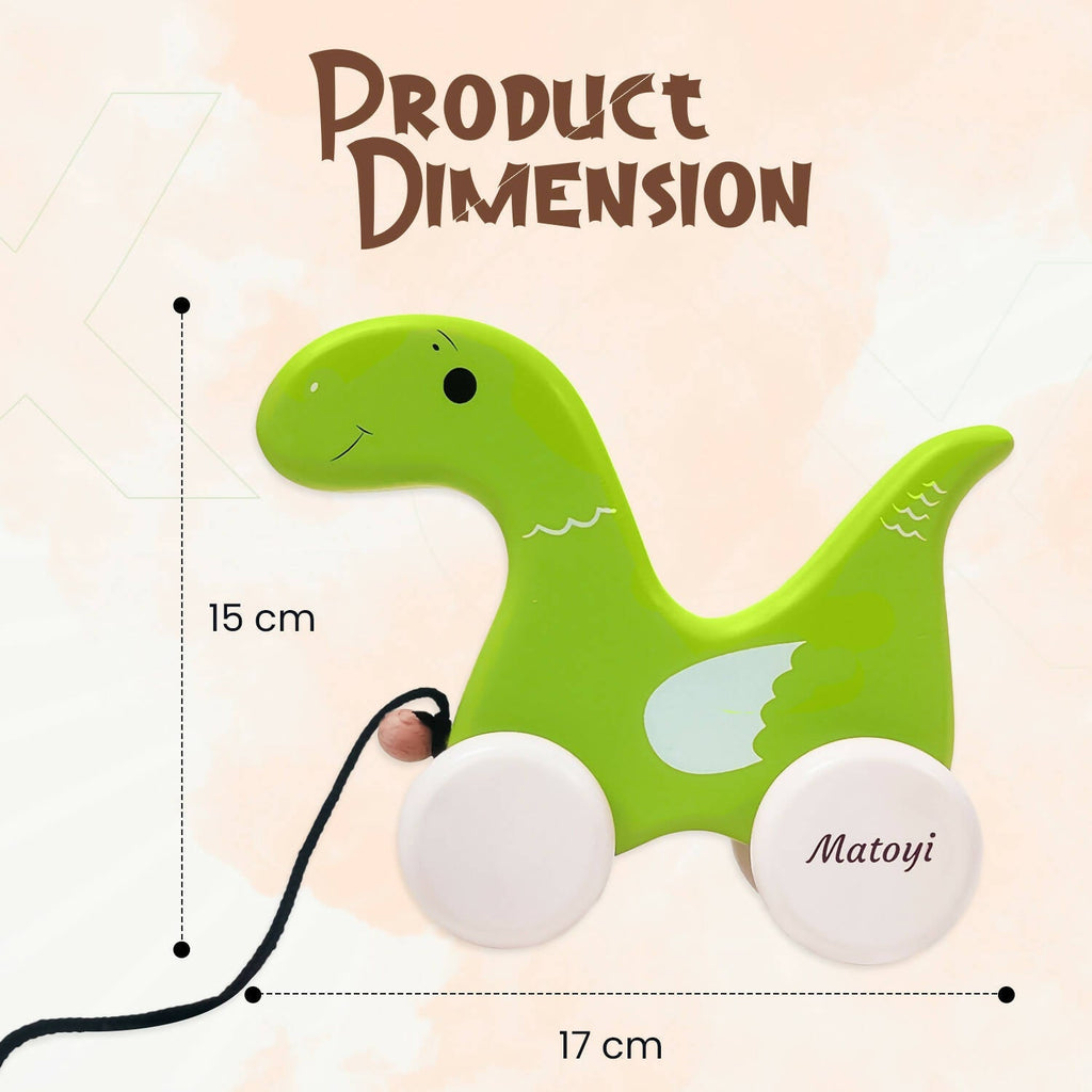 Matoyi Dinosaur Wooden Pull Toy For Kids