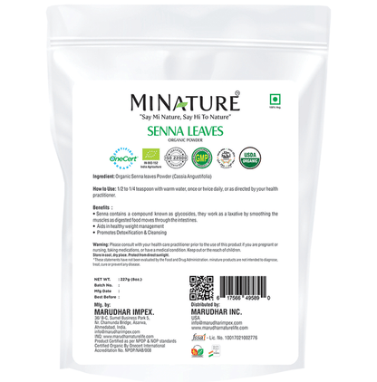 Minature Senna Leaves Organic Powder