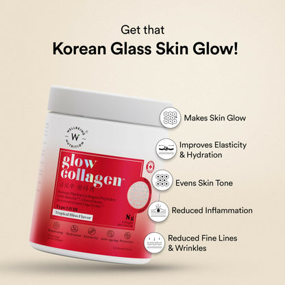 Wellbeing Nutrition Glow Korean Marine Collagen Peptides & Organic Apple Cider Vinegar with 2X Mother Combo