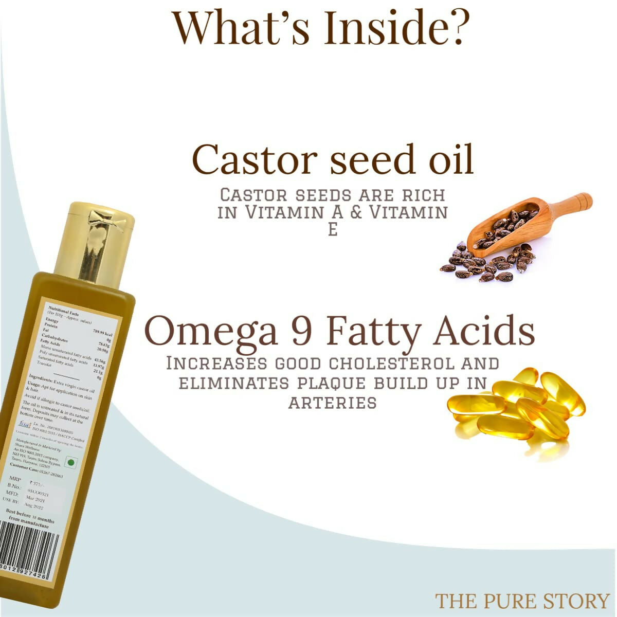 The Pure Story Natural Cold Pressed Castor Hair Oil