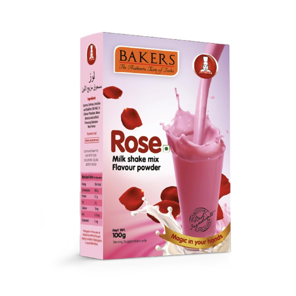 BAKERS Premium Milk Shake Mix - Vanilla, Rose, Pista & Strawberry