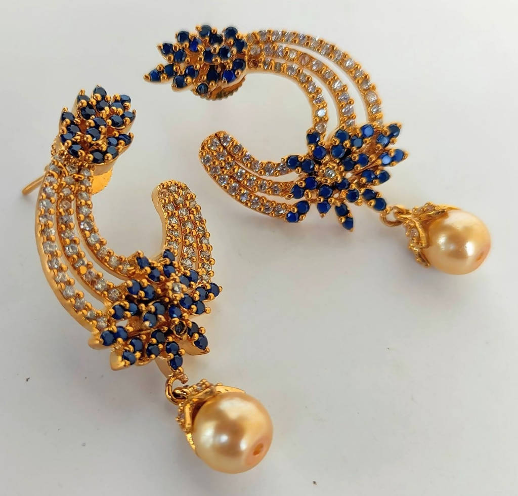 Blue AD Fashion Earrings