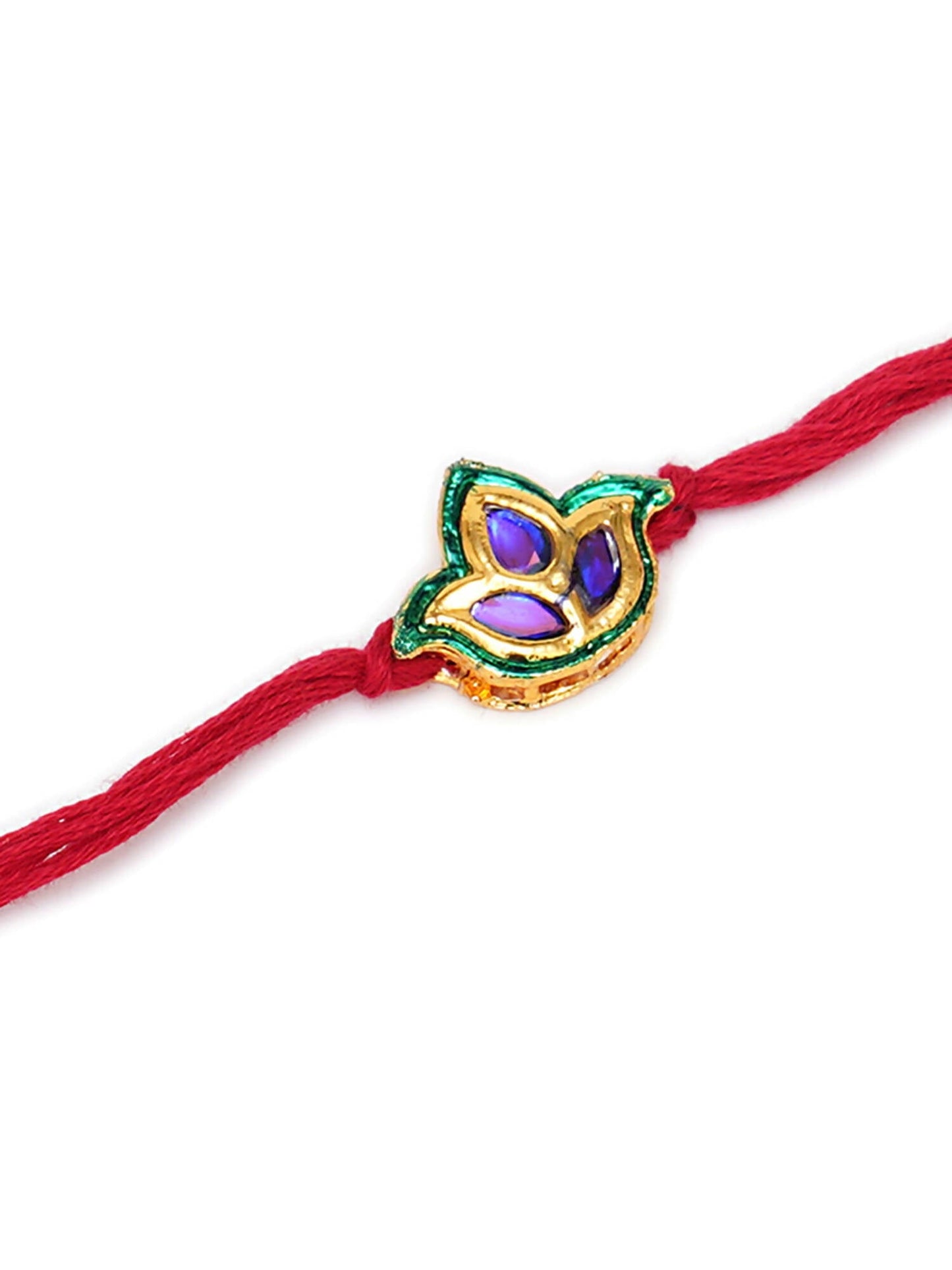 Designer kundan Rakhi - Ruby Raang