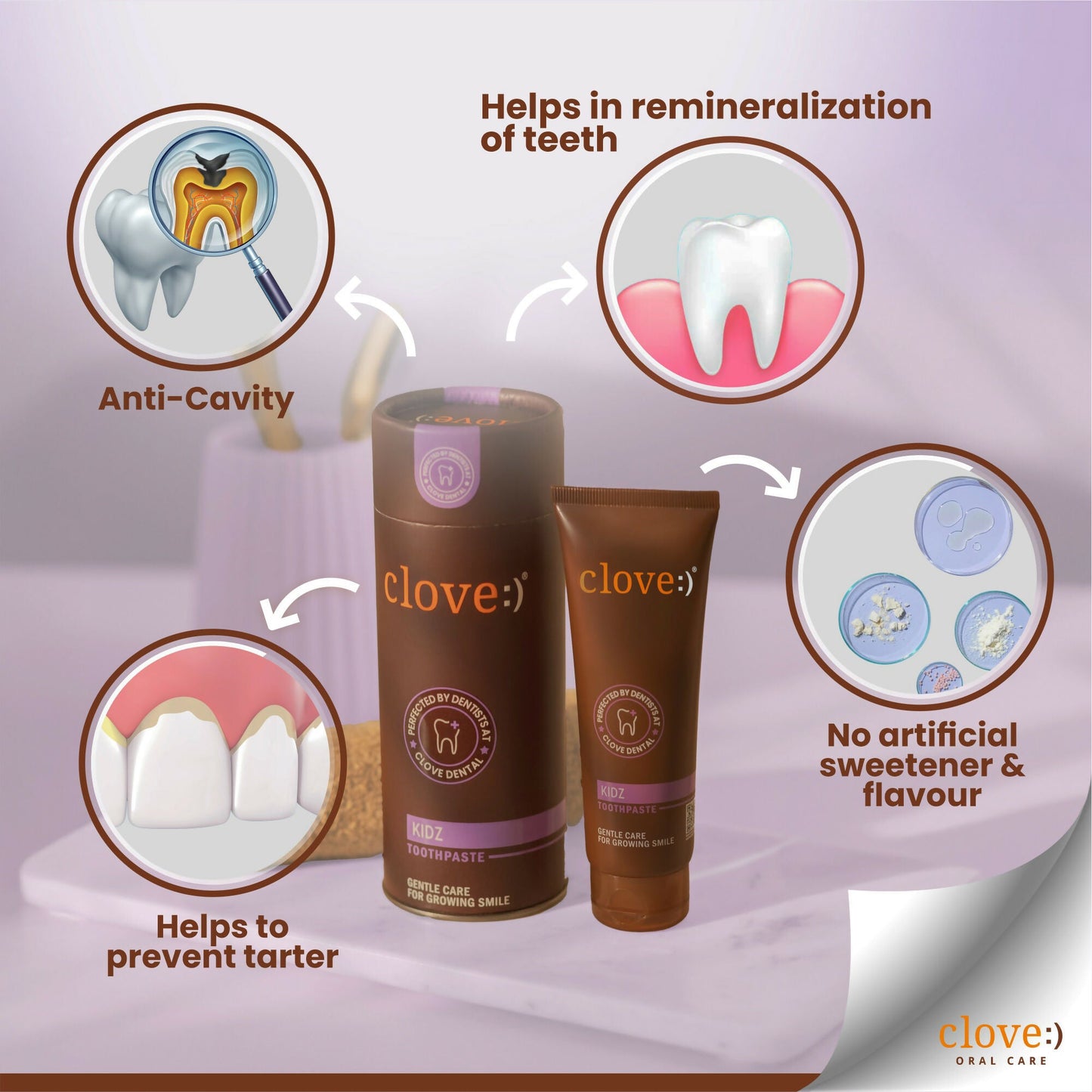 Clove Kids Toothpaste (3+years) Natural Strawberry Flavour