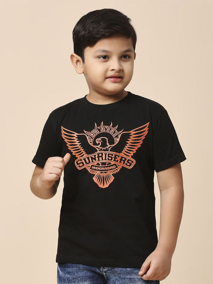 Fancode Kids Typography Printed Round Neck Sunrisers Hyderabad IPL T-Shirt