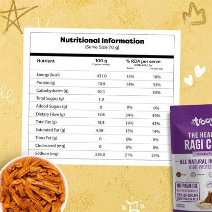 Troovy Healthy Masala Ragi Chips Tasty & High Protein Snacks