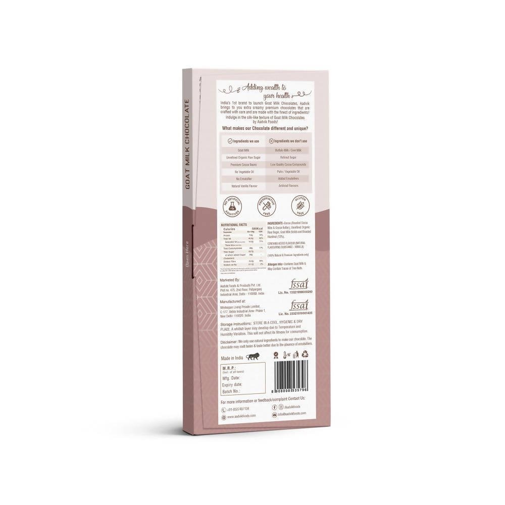 Aadvik Goat Milk Chocolate - Roasted Hazelnut