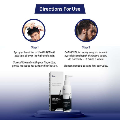 For Men Darkenal Anti Greying Hair & Beard Formula - 60 (Pack of 3)
