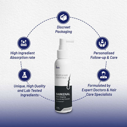 For Men Darkenal Anti Greying Hair & Beard Formula - 60 (Pack of 3)