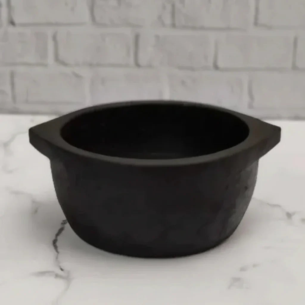Zishta Soapstone Cookware Kalchatti Treated Traditional Stone Vessel