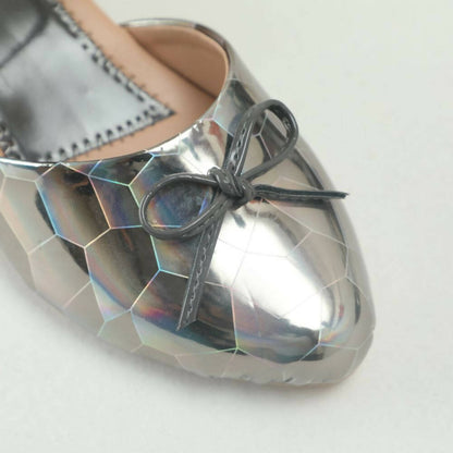 Tiny Bugs Girls Party Wear Ballerinas Heels - Dark Grey