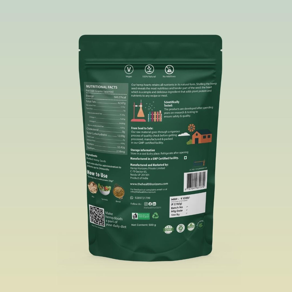 Health Horizons Hemp Hearts - 125 gms