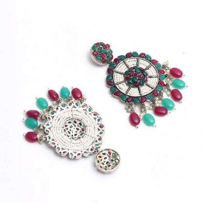 Mominos Fashion Johar Kamal Traditional Kundan & Pearls Earrings