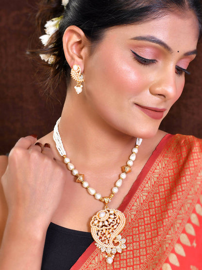 VOJ Women Gold Color stainless steel Jewellery Set