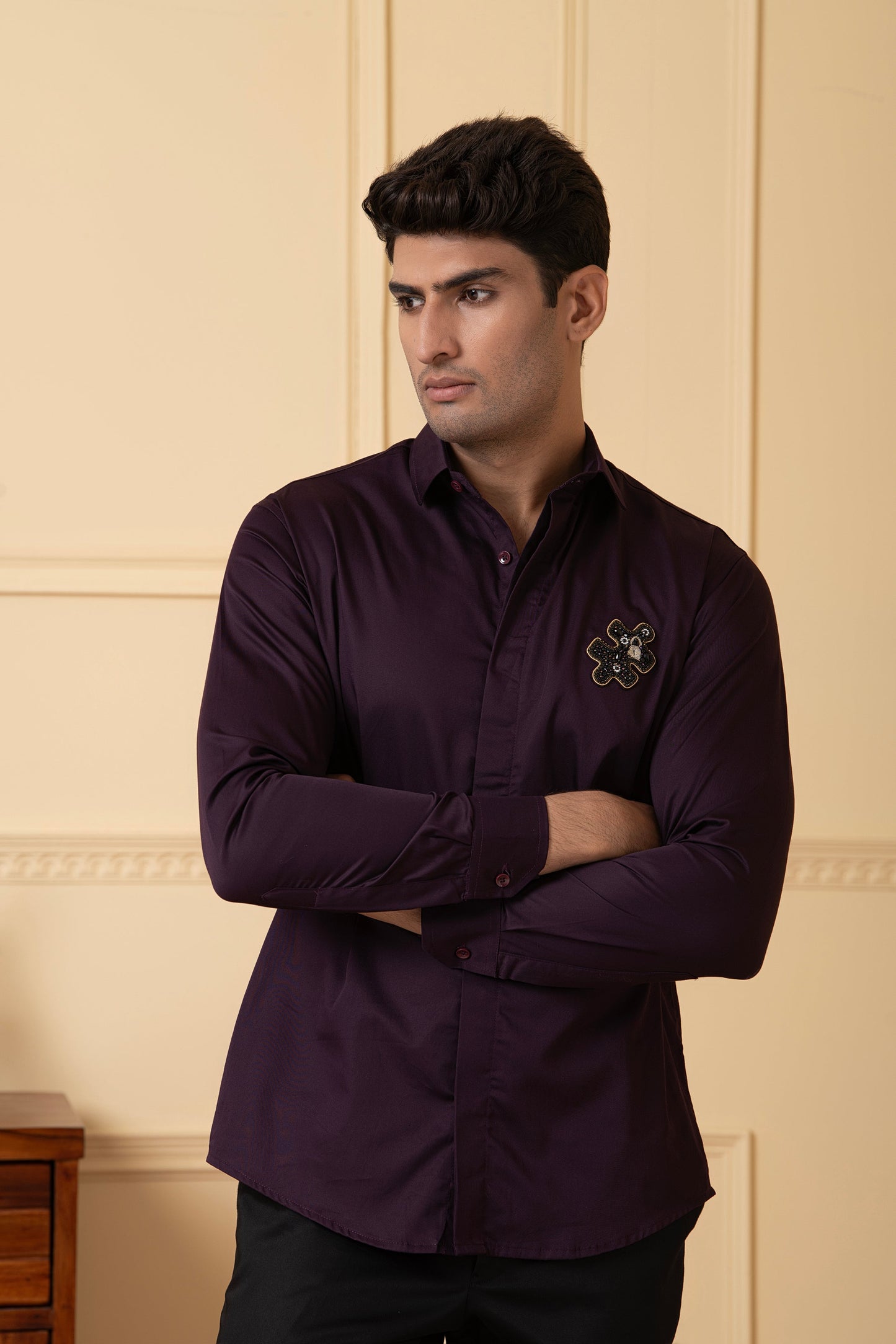 Fierce Panther Embroidered Shirt by Hilo Design