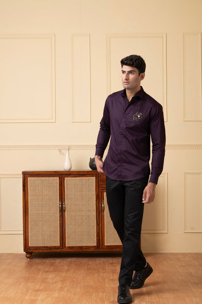 Fierce Panther Embroidered Shirt by Hilo Design