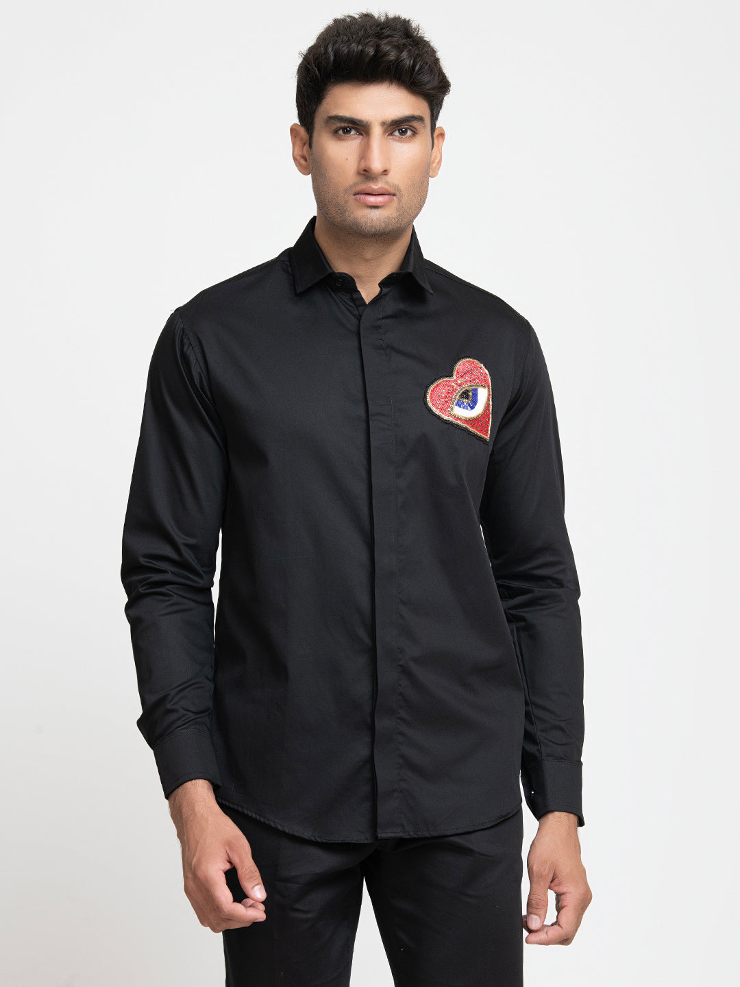 Red Heart Embroidery Shirt by Hilo Design