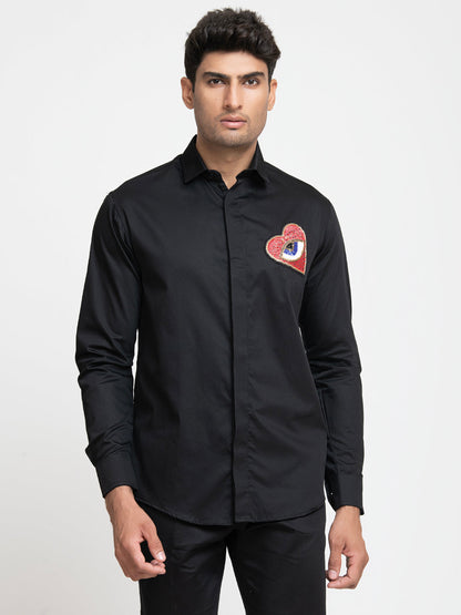 Red Heart Embroidery Shirt by Hilo Design