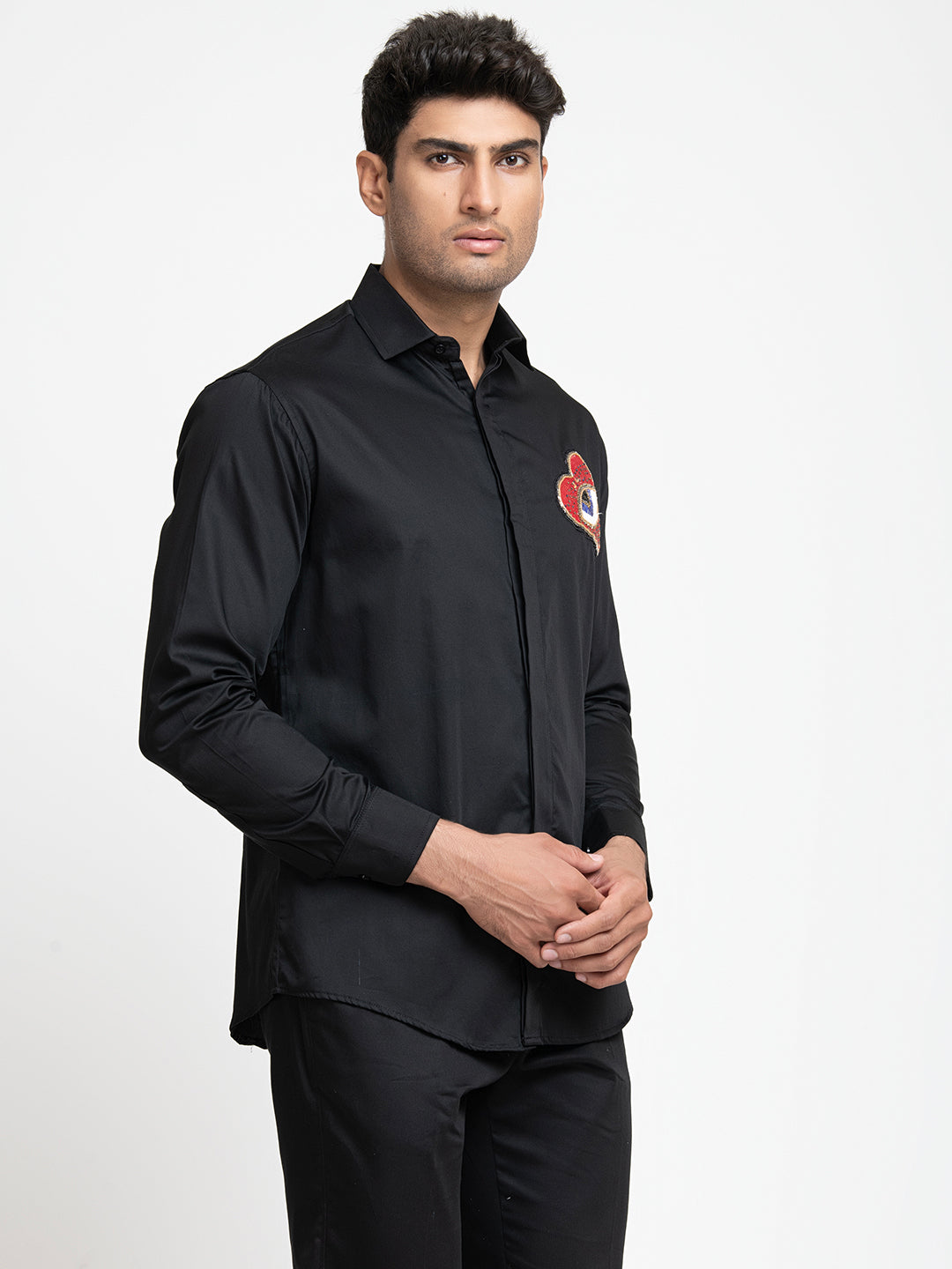 Red Heart Embroidery Shirt by Hilo Design