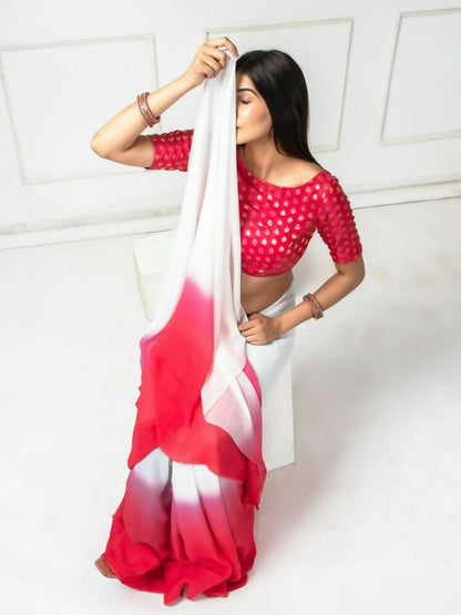 Amodini Designer Studio Women's Banarsi Brocade Pink Blouse