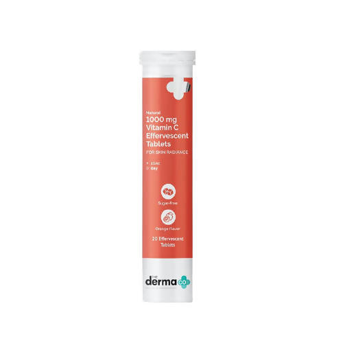 The Derma Co 1000 mg Vitamin C Effervescent Tablets For Skin Radiance - 20 tabs