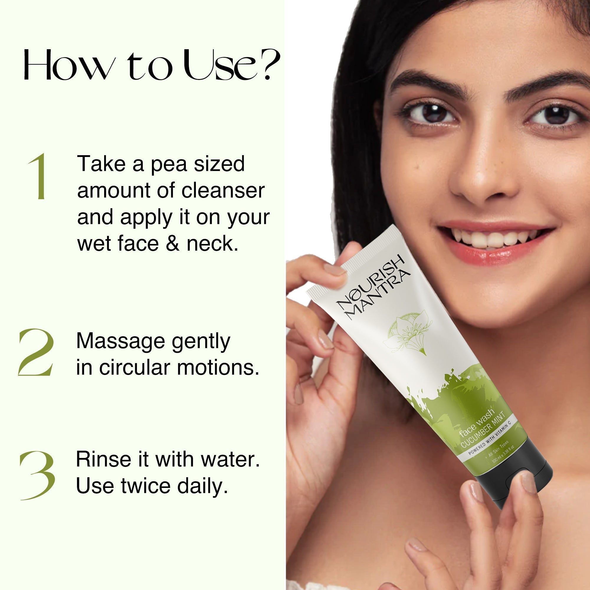 Nourish Mantra Cucumber Mint Upvan Face Wash - 100 ml