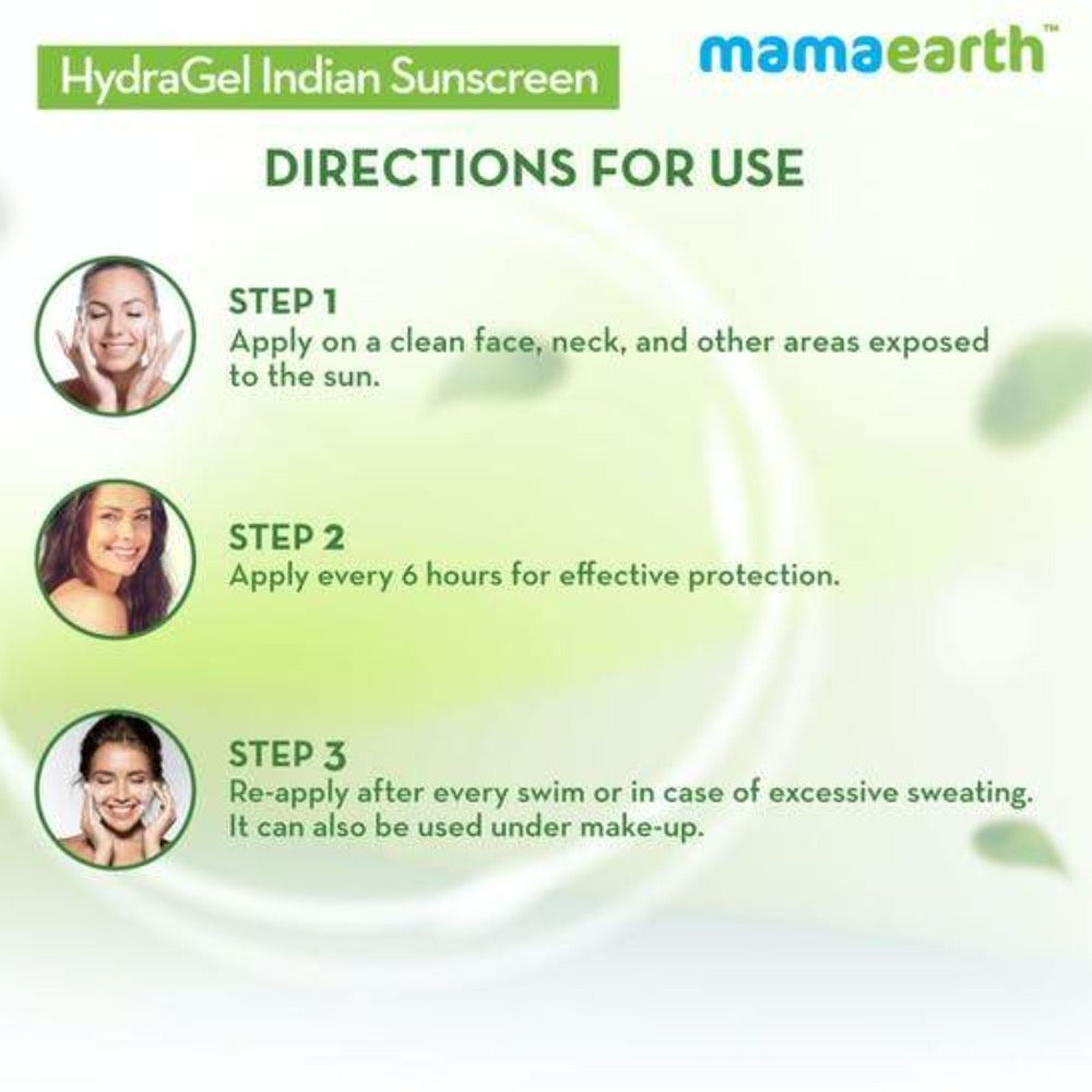 Mamaearth HydraGel Indian Sunscreen For Sun Protection - 50 gms