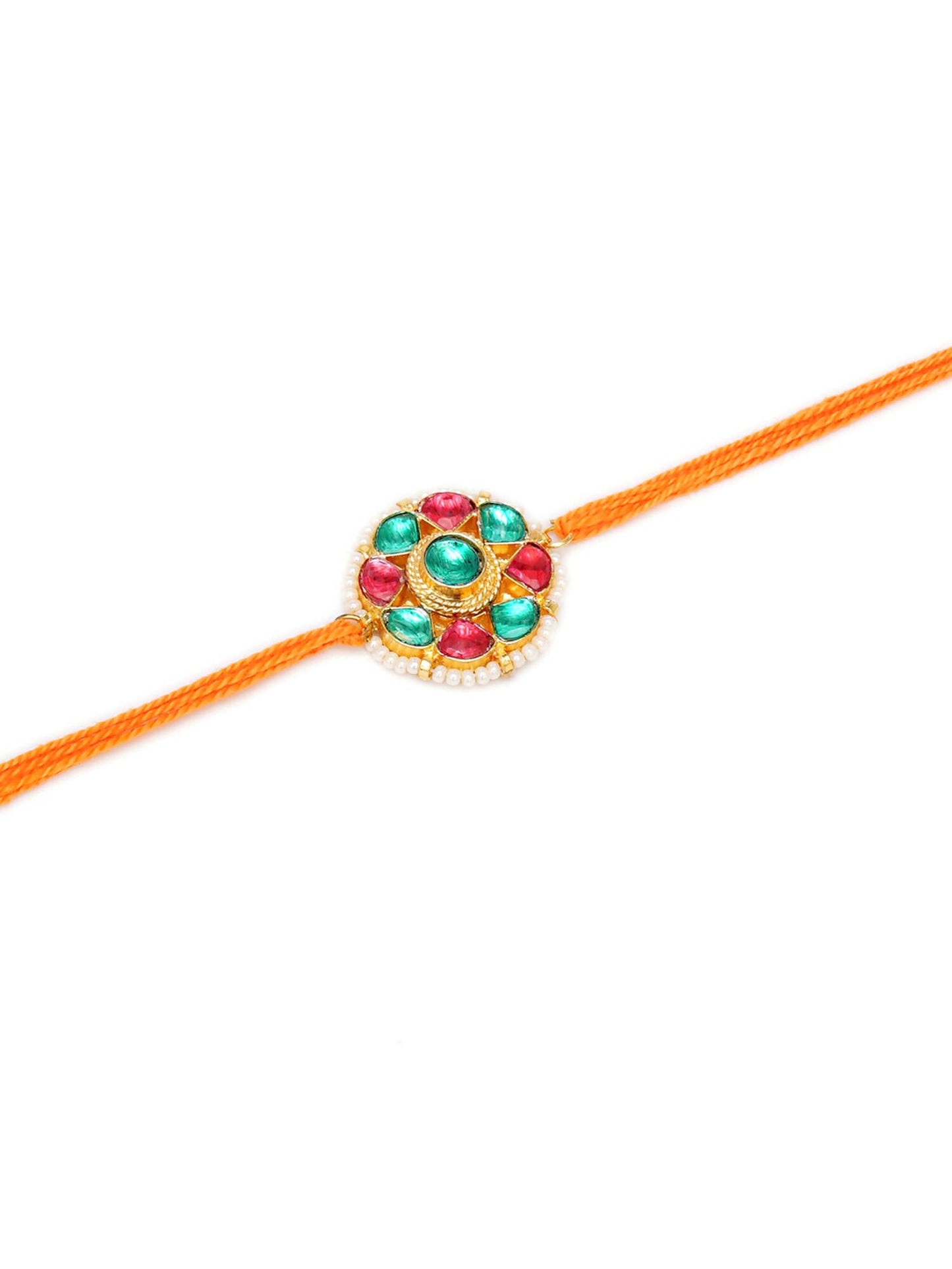 Designer kundan Rakhi - Ruby Raang