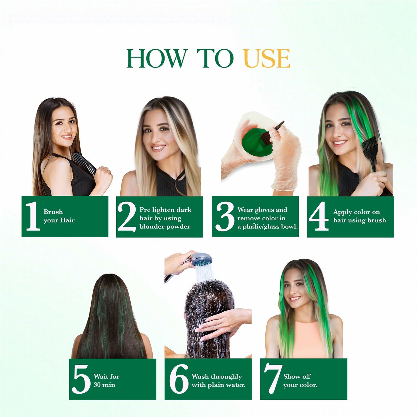 Cosglam Semi Permanent Hair Color for Women & Men (#41 Crazy Green)