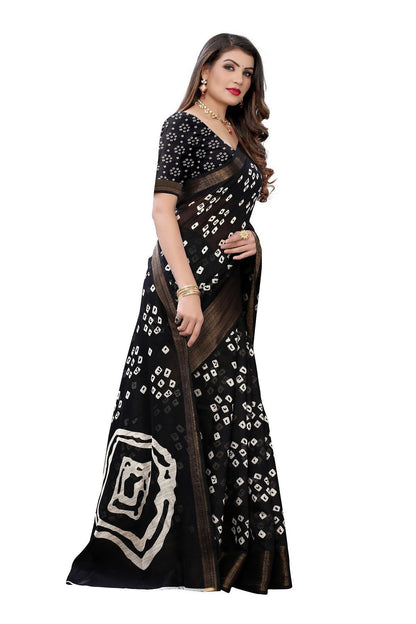 Vamika Black Linen Jari Border Saree (RADHIKA BLACK)