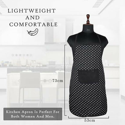 Kuber Industries Kitchen Apron Restaurant & Chef For Women & Men-Black