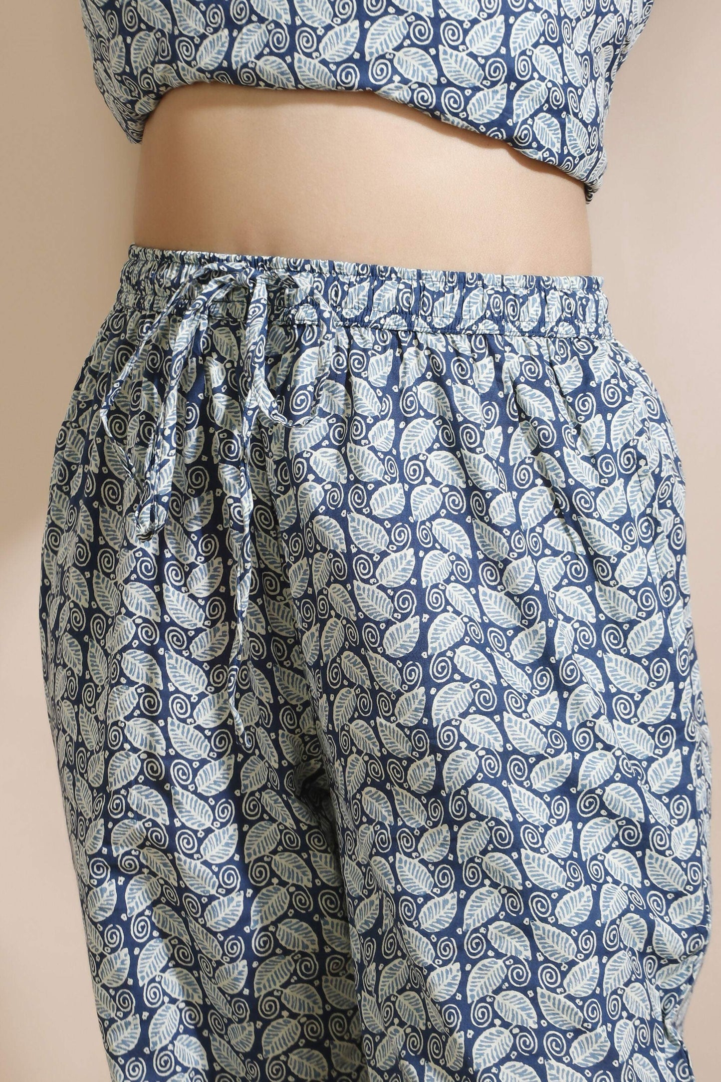 Breathables Abstract Cotton Co-Ord Set – Blue