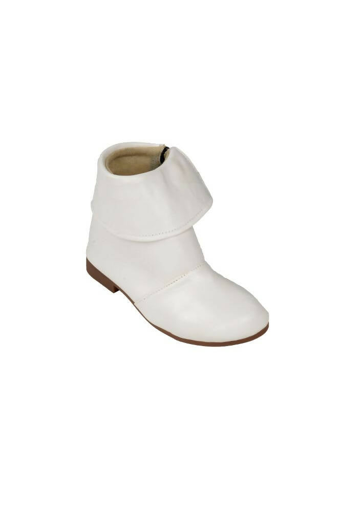 Tiny Bugs Girls Anckle Lenght Boots -White