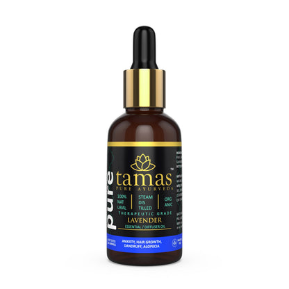 Tamas Pure Ayurveda 100% Organic Lavender Essential Oil India - USDA Certified Organic