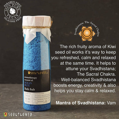 Soulflower Aromatherapy Essential Oil Ocean Blue Bath Salt