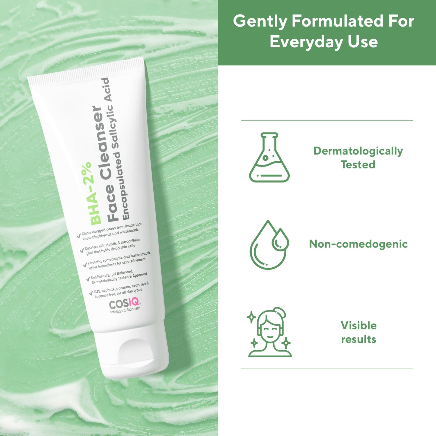 Cos-IQ Salicylic Acid 2% Face Cleanser with BHA