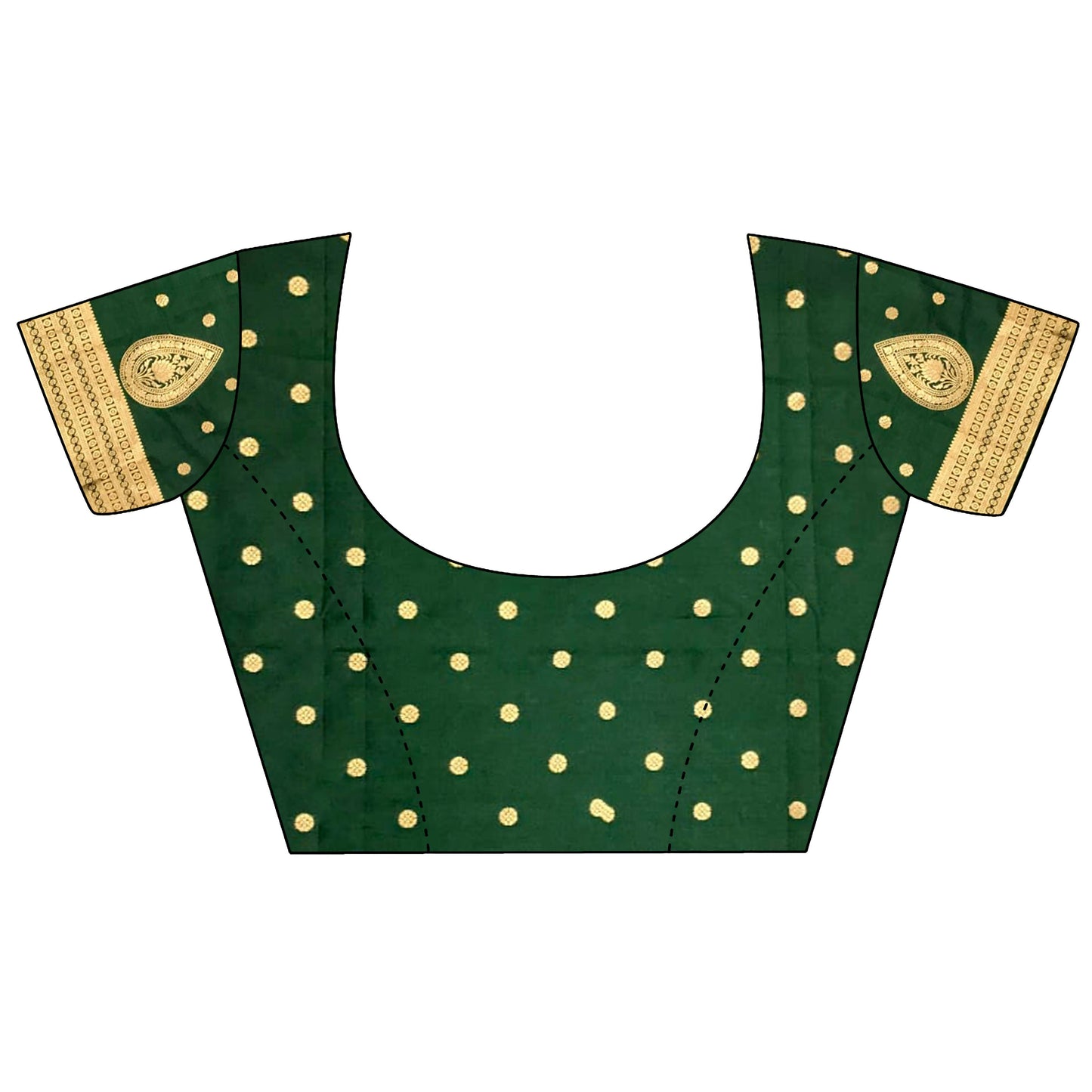 Joban Fashion Bottle Green Motifs Zari Weaving Soft Silk Banarasi Saree