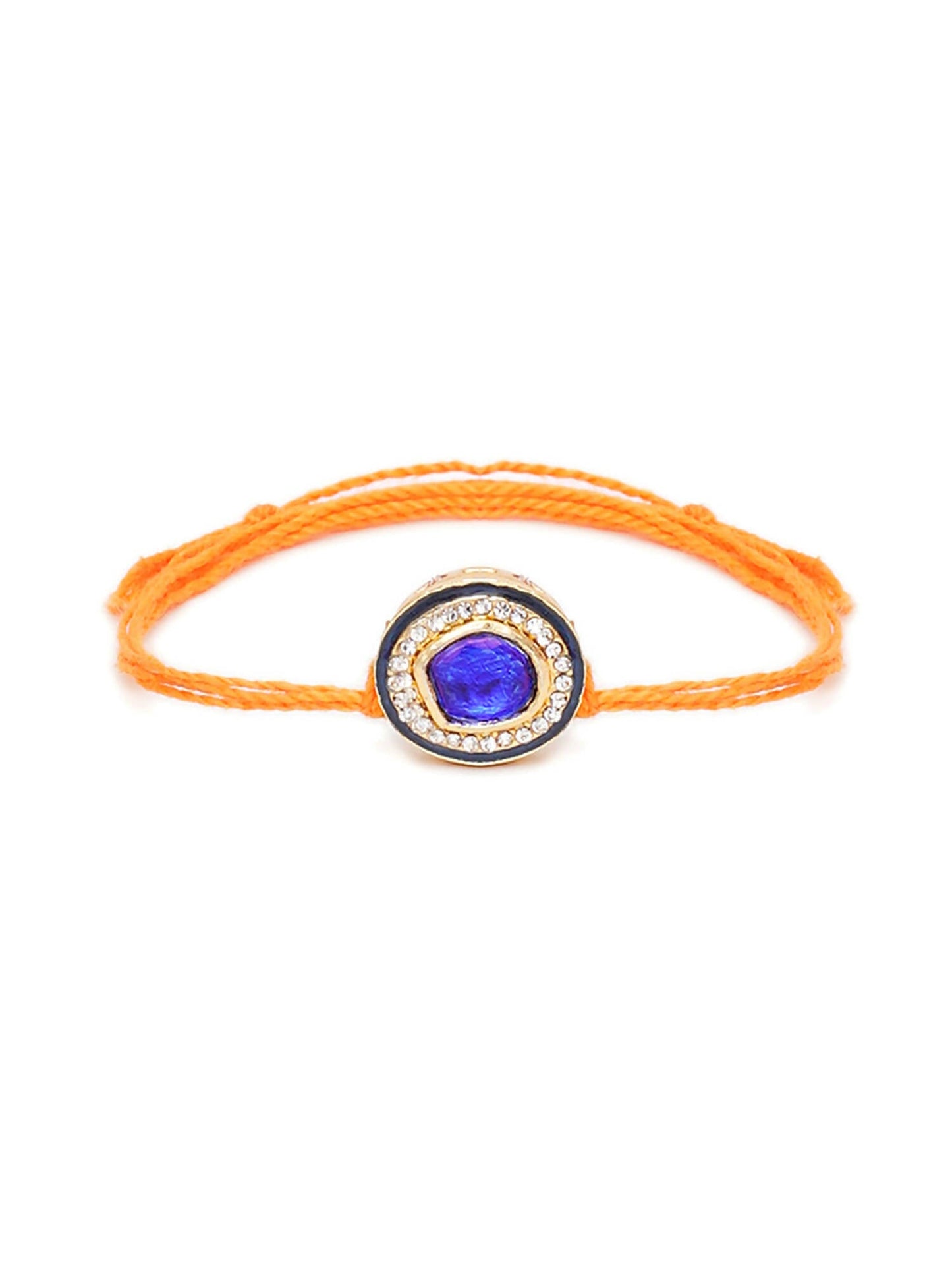 Designer kundan Rakhi - Ruby Raang