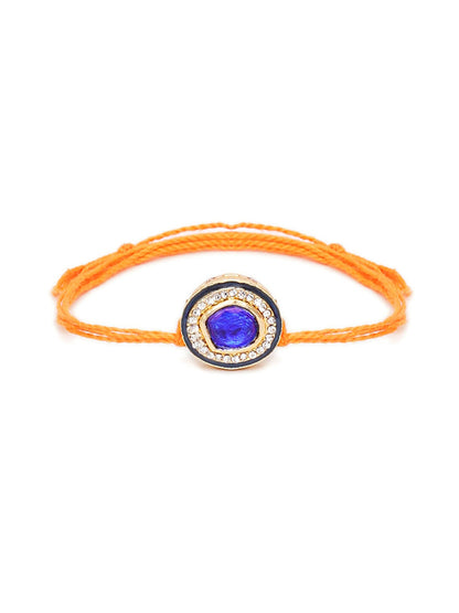 Designer kundan Rakhi - Ruby Raang