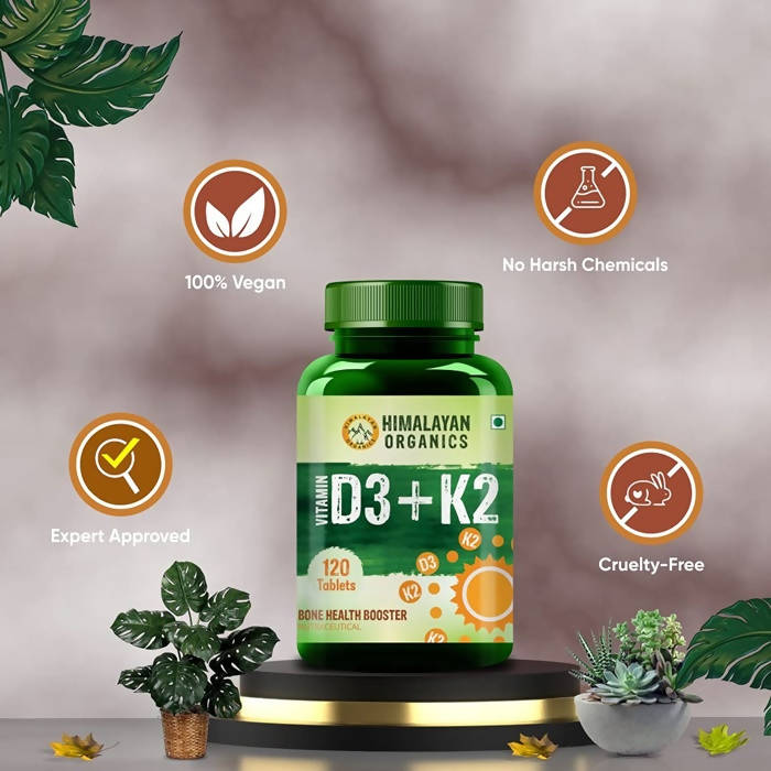 Himalayan Organics Vitamin D3 + K2 Tablets