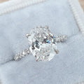 2.5 Ct Oval Cut Moissanite Ring, Moissanite Oval Engagement Ring, Moissanite Hidden Halo Wedding Proposal Ring