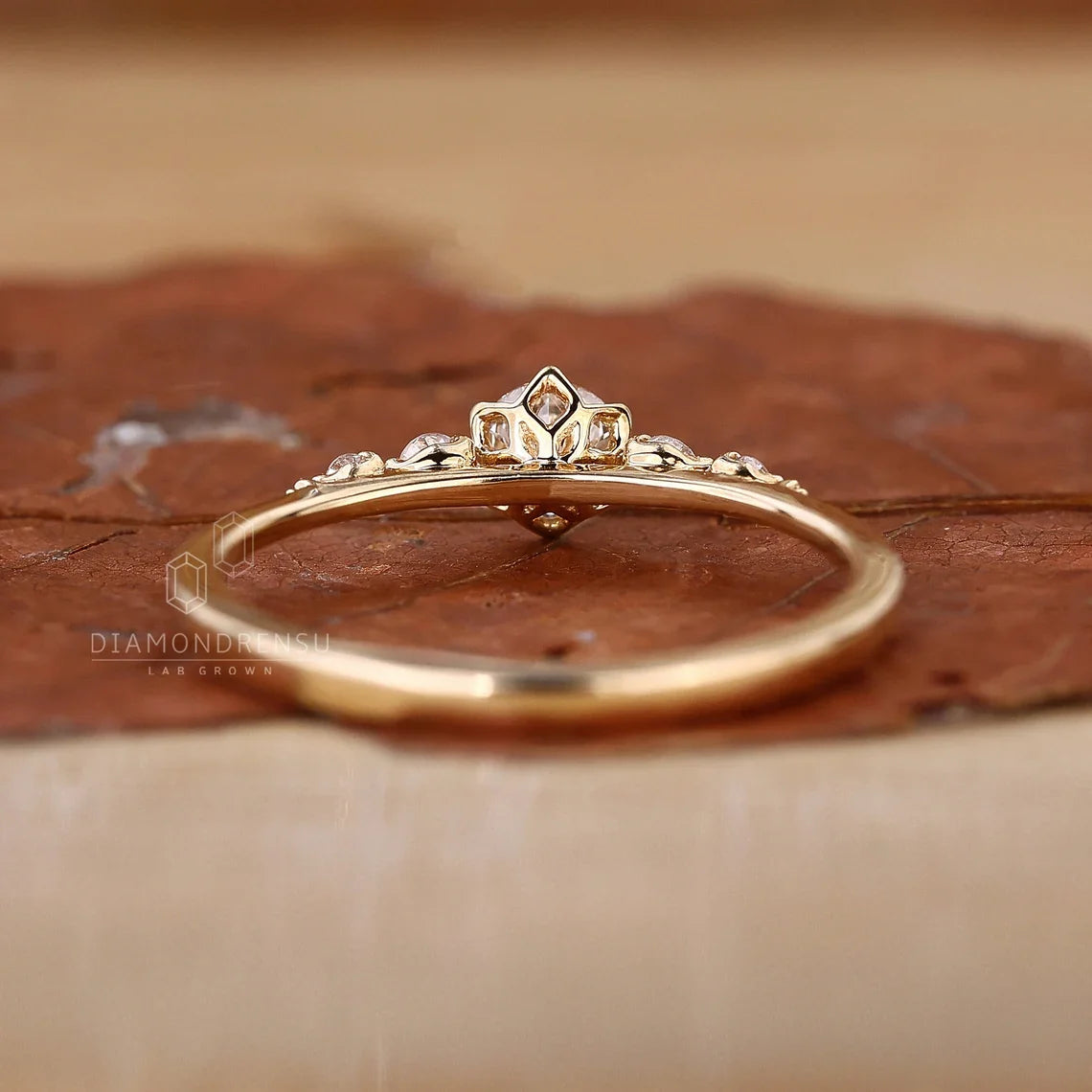 Dainty Round Lab Grown Diamond Promise Ring, Diamond Set in Claw Prongs, Diamond Engagement Ring for Women, Ring in Yellow, White, Rose Gold